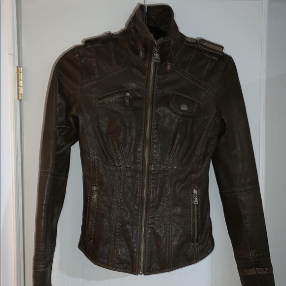 DANIER BROWN LEATHER JACKET